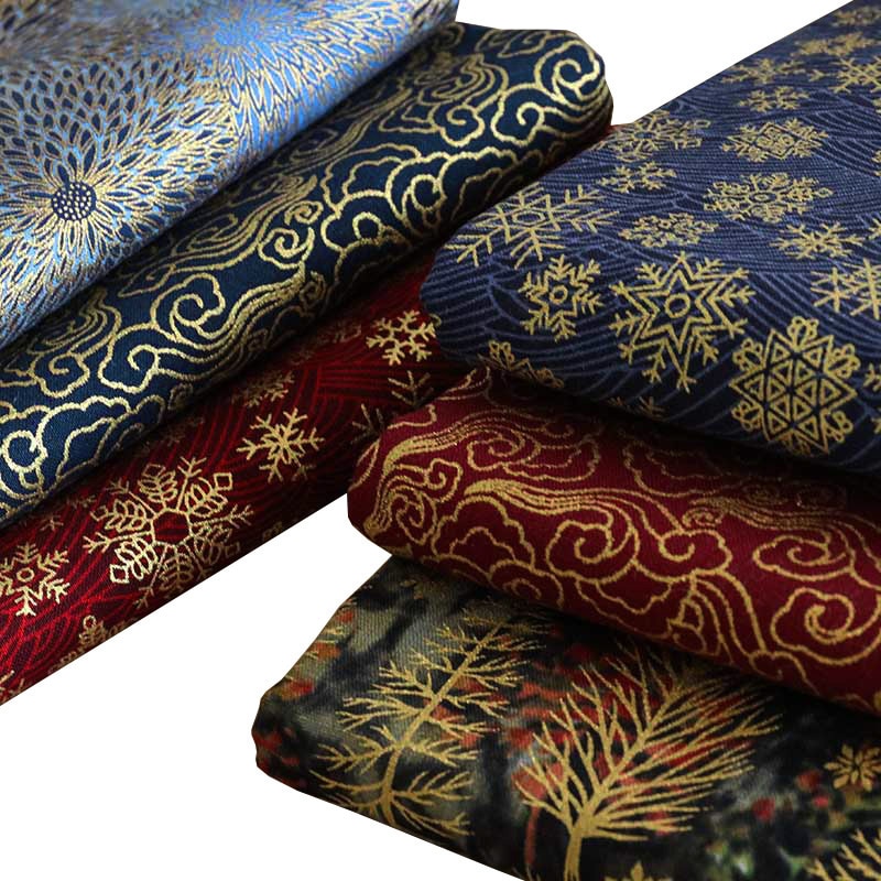 Vải cotton hải quân bằng nửa thước vải may Nhật Bản dành cho đồ thủ công Kimono DIY cho trẻ em 45x75cm / 50x145cm TJ1023