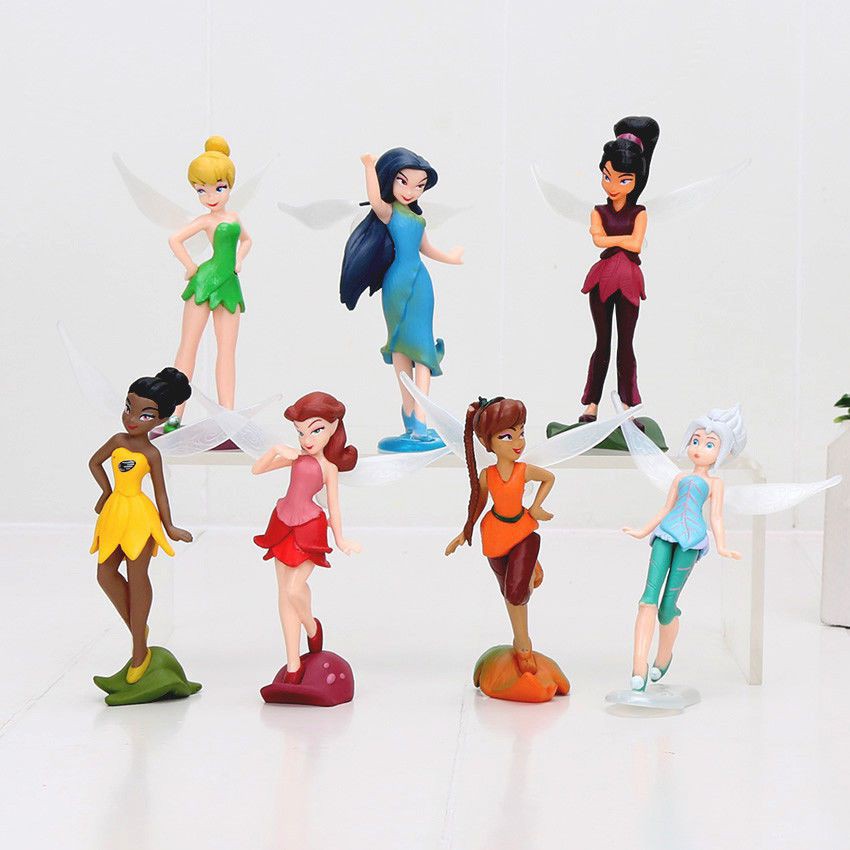 ★ Cổ Phiếu Sẵn Sàng ★ Set 7 Mô Hình Nhân Vật Tinkerbel TinkerBell 10cm Chân Đứng Dễ Thương Cho Bé