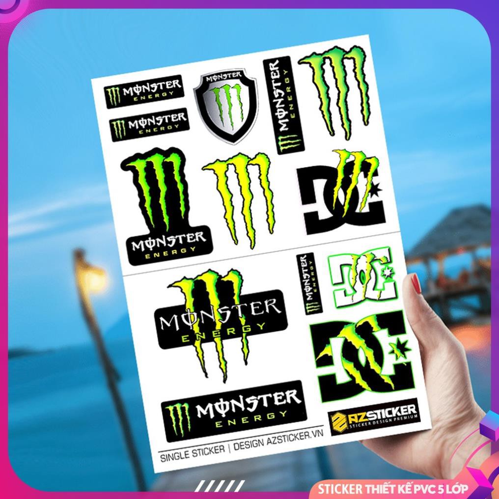 Siêu Rẻ] [Sticker Single] Hình Dán Sticker Monster | Sticker Dán Xe, Tem Dán  Xe Máy, Xe Điện Chống Thấm Nước, | Shopee Việt Nam