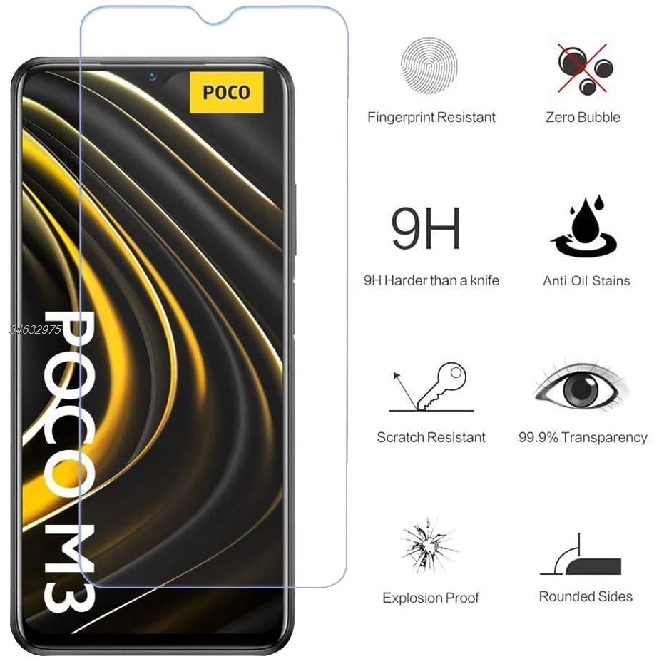 Phim kính cường lực Xiaomi Poco M3 X3 NFC Redmi 9 9A 9C Note9s Note 9pro max