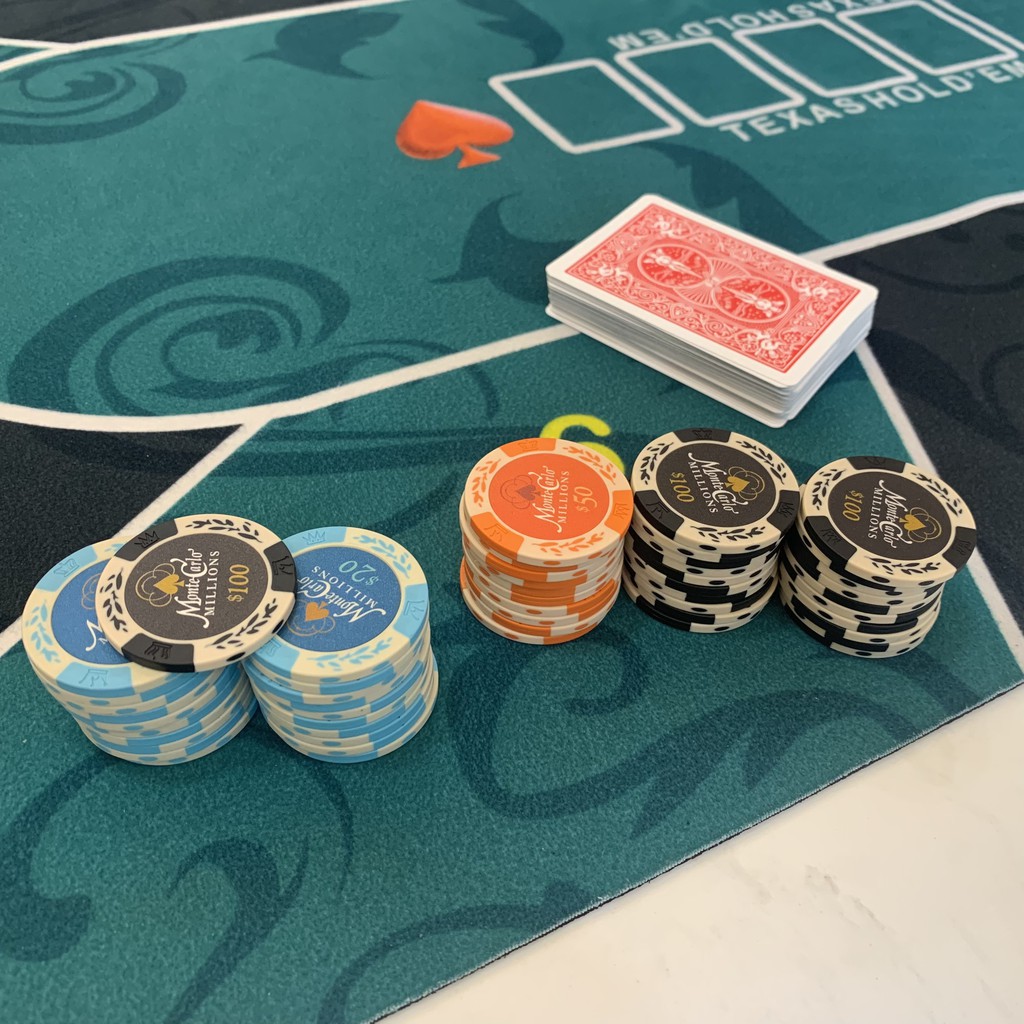 [10 chip lẻ] Phỉnh Poker Monte Carlo (loại cao cấp), có số (cọc 10 chip)