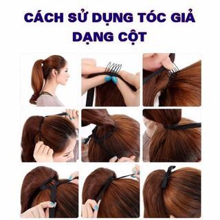 Tóc giả đuôi xoăn tự nhiên- Tóc giả cột nơ phong cách Hàn Quốc trẻ trung HaminStore