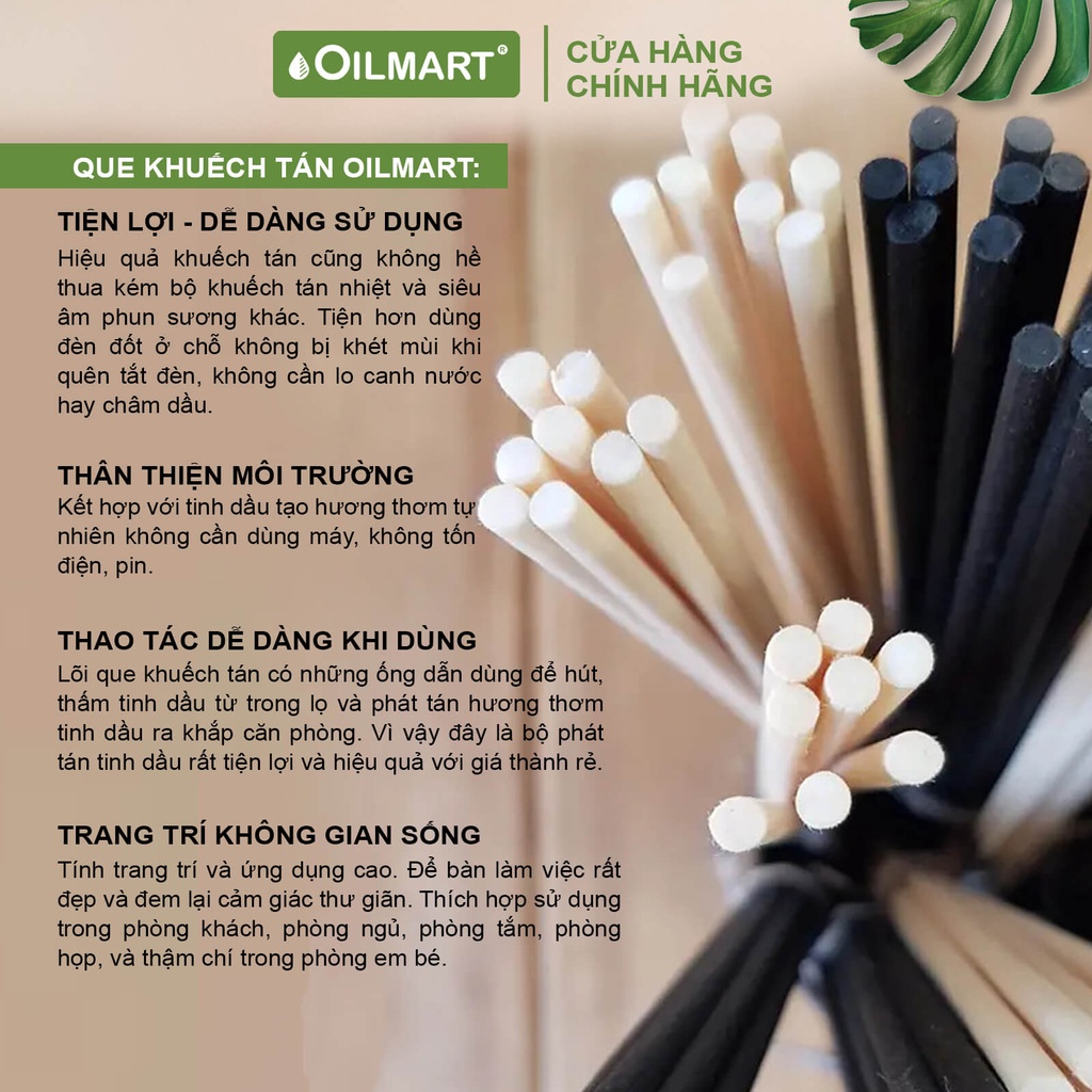 Ảnh Que Mây Khuếch Tán Tinh Dầu Oilmart Giúp Khử Mùi, Tỏa Hương Xa 2