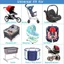 VVDZA 1 Xe Đẩy Chống Muỗi An Toàn Xe Đẩy Phụ Kiện Thoáng Khí Gấp Full Cover Trẻ Sơ Sinh Lưới Bảo Vệ