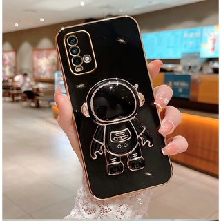 ốp lưng Redmi 9t Redmi note 9 TPU Mạ điện 3D Phi hành gia có chân đế ốp điện thoại Redmi 9t Redmi note 9