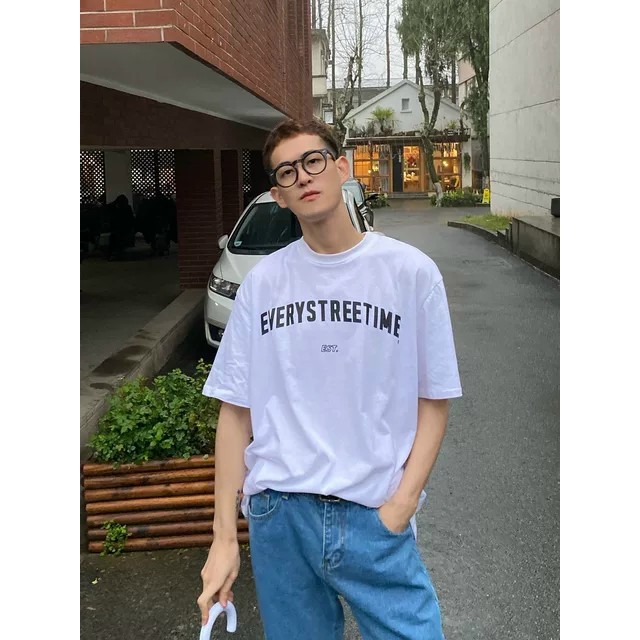 Áo thun Stee Cổ tròn EVERYSTREETIME Localbrand ICVCVNI  Unisex Menwear