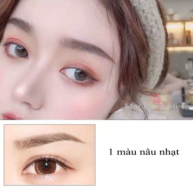Bút kẻ lông mày 3d dạng lỏng chống thấm nước/chống mồ hôi siêu lì màu sắc tùy chọn