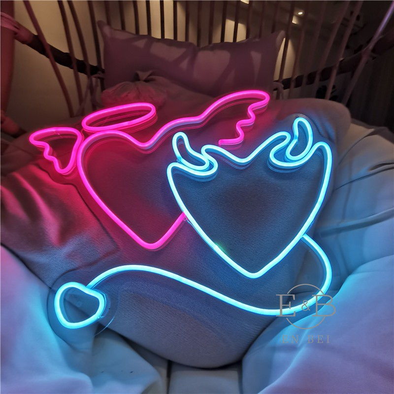 Đèn Trang Trí Led Neon Sign Thiên Thần Và Ác Quỷ