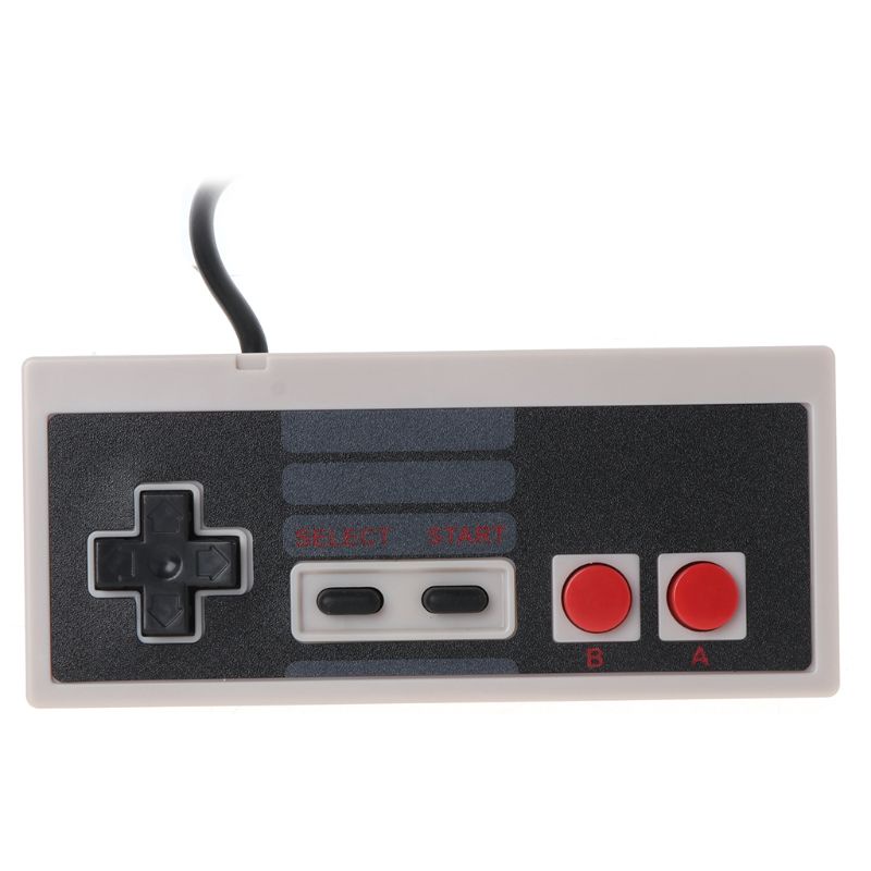 Bộ điều khiển chơi game USB MIS Cắm nhựa Đen + Xám cho PC NES cho Windows Mới