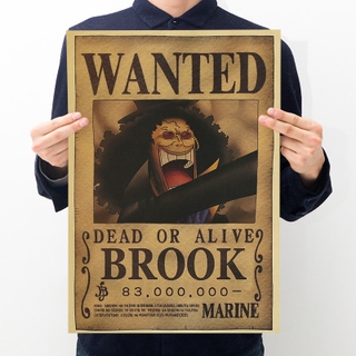 Yt2 ONE PIECE Poster Anime Trang Trí Tường Tranh Luffy Zoro Nami Sanji Retro Kraft Paper Bar Quán Cà Phê Nhà Hàng
