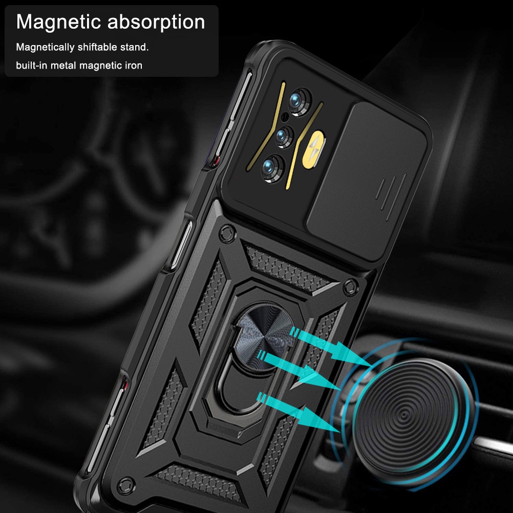 Ốp Điện Thoại Chống Sốc Có Nhẫn Đỡ Cho Redmi K50 Gaming POCO F4 GT