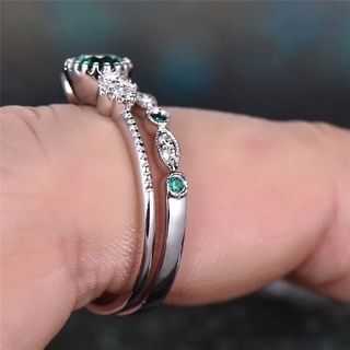 Nhẫn Bạc 925 Đính Đá Zircon Ngọc Lục Bảo Phong Cách Trung Hoa Dễ Thương Làm Quà Tặng Cho Bạn Gái / Nam / Nữ