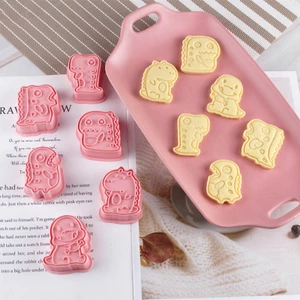 Cc 6 Chiếc Khuôn Làm Bánh Khủng Long Khác Nhau Hình Chủ Đề Bánh Quy Nhựa Cấp Thực Phẩm