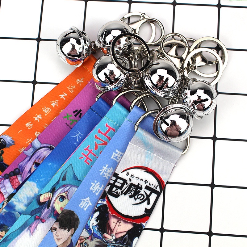 Jujutsu Kaisen Yujiitadori Gireu Fushiguro Megumi Toge Inumaki Kugisaki Nobarra Ryomen Sukuna Ruy Băng Móc Khóa Ngoại Vi Hoạt Hình Mặt Dây Chuyền Túi Sách Chuông