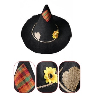 Ele Bù nhìn Mũ Scarecrow Trang Phục Phụ Kiện Hoa Hướng Dương Phù Thủy Mũ Người Lớn Nam Nữ Trẻ Em Cho Cosplay Dự Tiệc Halloween Chi Phí