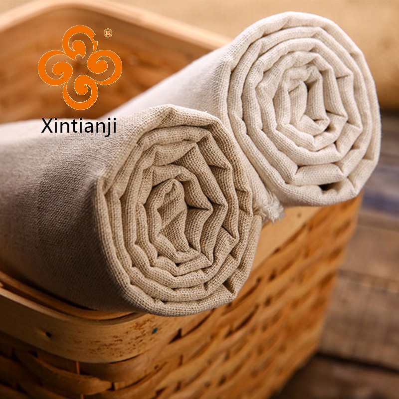 Tự Nhiên Màu Trơn Cotton Và Vải Lanh May Tự Làm Vải Cho Túi Bảo Quản Gối Nền 0.5 Mét W300022