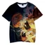 SY3 Anime Demon Slayer Áo Thun Nữ Tay Ngắn Unisex Áo Kimetsu no Yaiba Thường Ngày Rời Graphic Tee Áo Sơ Mi 3D In YS3