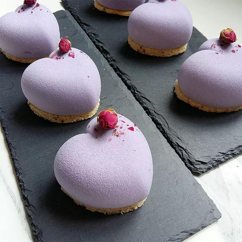 Khuôn silicon 8 khoang hình trái tim Pháp, khuôn nướng bánh mousse, thạch, socola, xà phòng, nến handmade