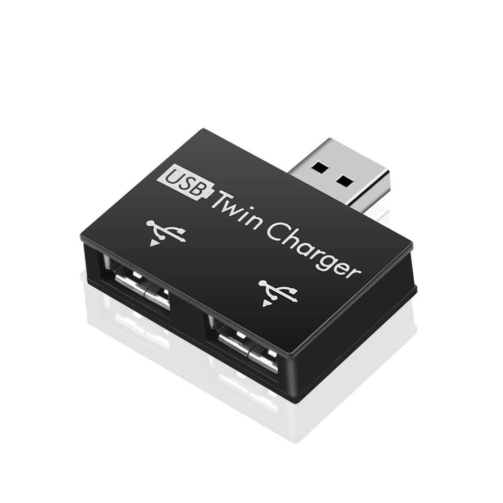 Bộ chuyển đổi trung tâm sạc USB kép Mini Bộ chia 2 cổng cho máy tính