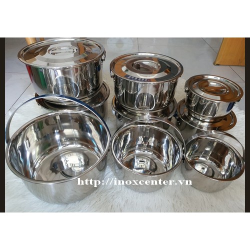 THỐ INOX CÓ NẮP QUAI XÁCH TIỆN LỢI CAO CẤP | Shopee Việt Nam