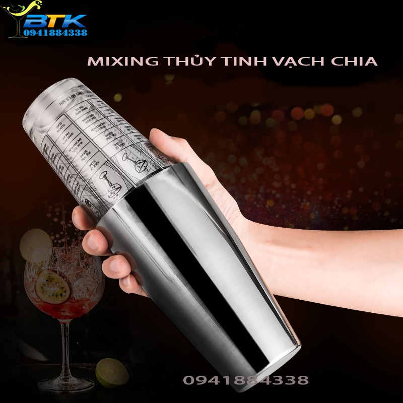 BOSTON SHAKER 1 ĐÁY– MIXING Thủy Tinh Vạch Chia | Shopee Việt Nam