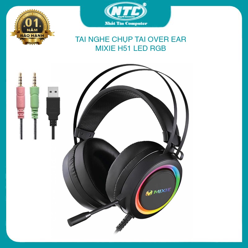 Tai nghe Gaming MIXIE H51 / H71 giả lập led RGB - 2 phân loại 5.1 và 7. ...
