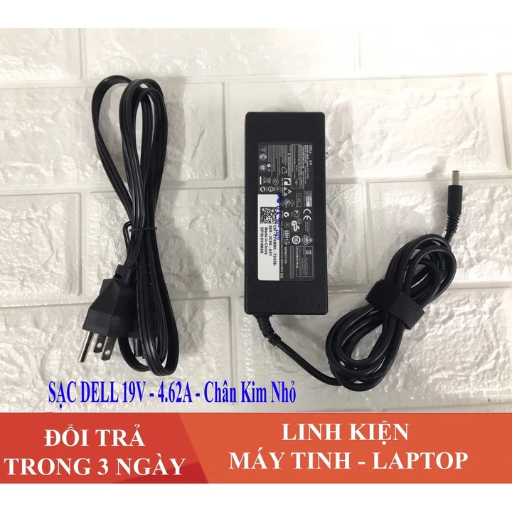 🌟CŨ ZIN🌟 Sạc Laptop Dell 19.5V 4.62A 90W 19.5v 3.34A 2.31A Chân Kim Nhỏ 4.5 *3.0mm Dell 5568 3558 3458 3558 Card Rời