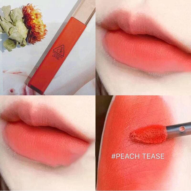 Son Kem 3ce Cloud Lip Tint Peach Tease Cam San Hô Shopee Việt Nam 1810