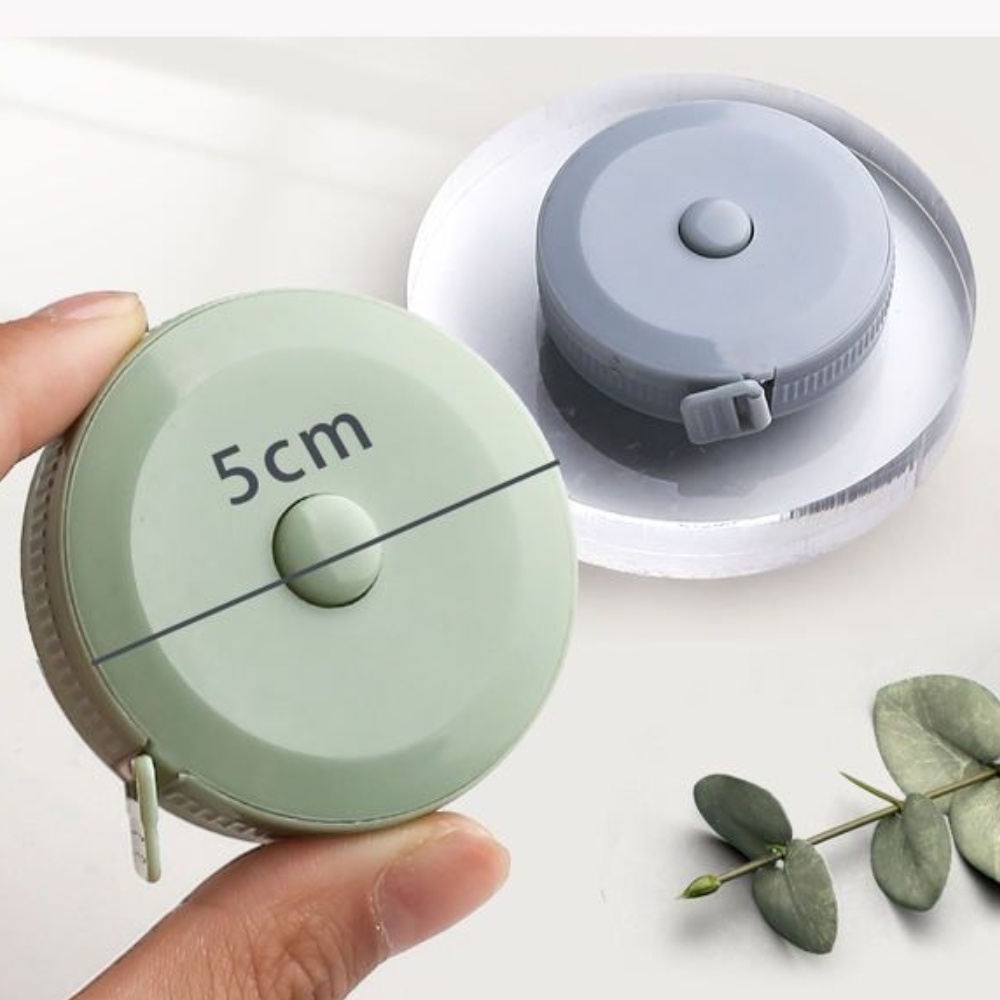 Cuộn thước dây rút gọn, dài 150cm, có đầu sắt, đo eo, bụng, đo chiều ...