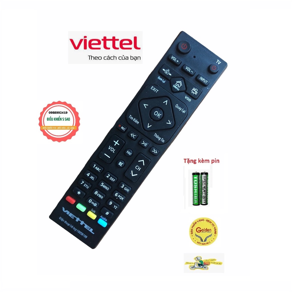 Điều khiển đầu box Viettel internet ,Remote điều khiển từ xa đầu truyền hình đầu mạng Viettel