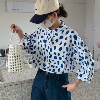 Hàng Mới Về Áo Sơ Mi Tay Phồng Dài Dáng Rộng Phong Cách Hàn Quốc Cho Nữ Hàng Có Sẵn