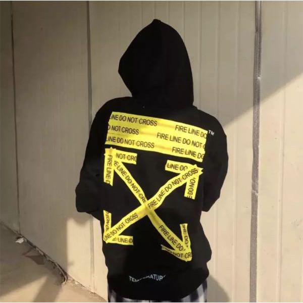 Off white do not cross clearance hoodie