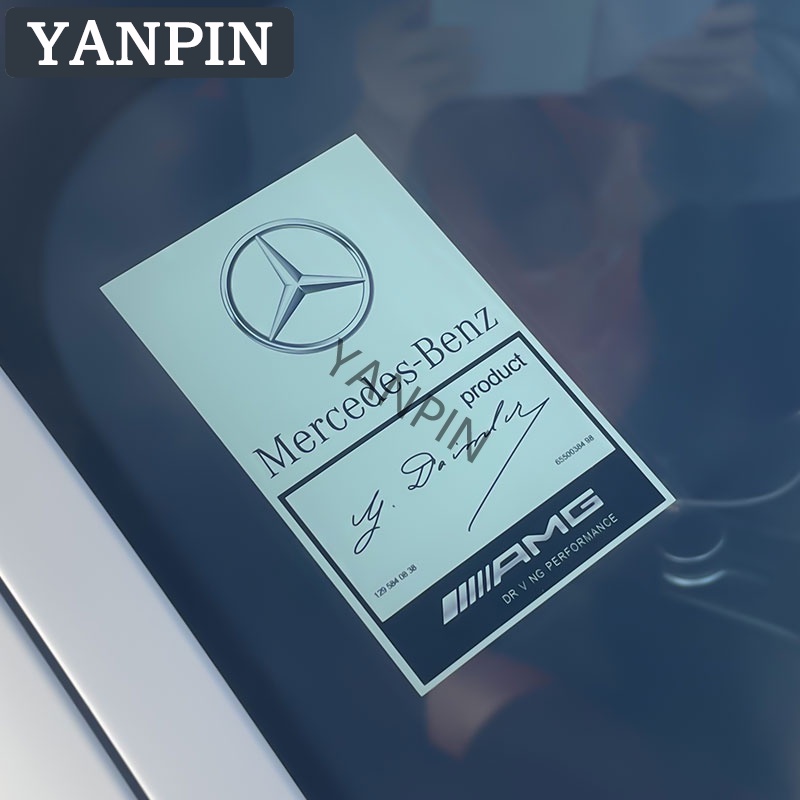 Mercedes Benz Miếng Dán Tĩnh Điện Trang Trí Kính Chắn Gió Xe Hơi W211 W124 GLB GLC W202 W176 W177 AMG W212 W213 AMG GT63 W210 6X6 W117 W123  W205 W204 W203 W220