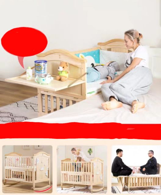 (Sẵn) GIƯỜNG CŨI GỖ  ĐA NĂNG  2 Tầng J528 Loại To 170cm