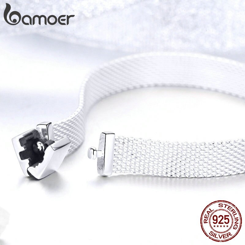 Vòng đeo tay BAMOER chất liệu bạc 925 kiểu dáng thời trang cho nữ