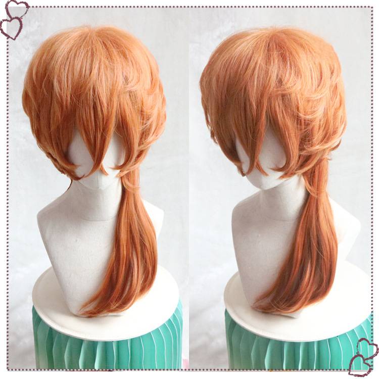 Tóc giả cosplay Bungo Đi Lạc Chó Nakahara Chuuya, tóc giả lông tơ cho Halloween