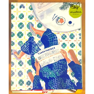 Tranh tô màu số hóa Madoca có khung 40x50cm mẫu kết hợp T919 và T920