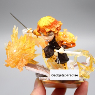 Demon Slayer: Kimetsu No Yaiba Zenitsu Inosuke Akaza PVC Nhân Vật Hành Động Có Thể Ánh Sáng