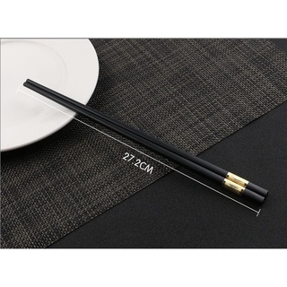 Combo 10 Đôi Đũa Hợp Kim Bàn Ăn Gia Đình Sang Trọng, Bền Bỉ màu đen cao cấp đang rất được ưa chuộng OKAMAS