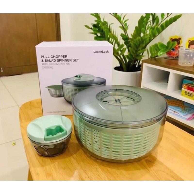 Bộ Rổ Quay Rau LOCK&LOCK CKS319 Tặng Kèm Dụng Cụ Băm Rau Củ 26CM ...