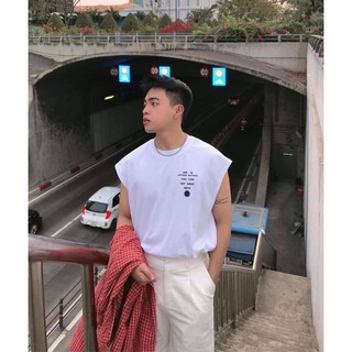 Áo thun Tanktop in chữ unisex (có video)