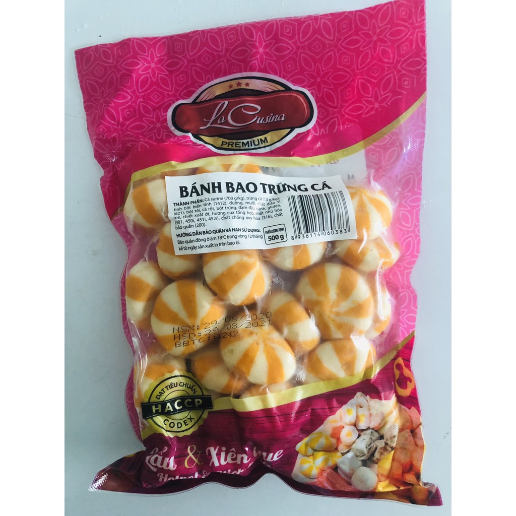 bánh bao thả lẩu Lacusina thơm ngon
