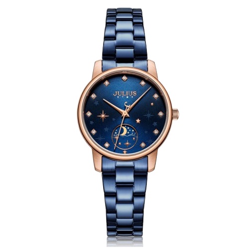 Đồng Hồ Nữ JS-029C Kính Sapphire Julius Star Hàn Quốc Dây Thép