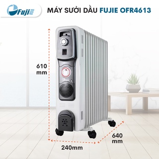Máy sưởi dầu nhập khẩu chính hãng FujiE OFR4613 Không khô da - Không phát sáng - Không đốt oxy