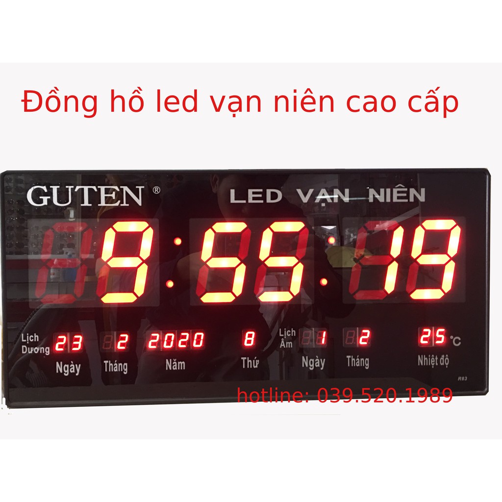 Đồng hồ led vạn niên treo tường Guten R83 cao cấp | Shopee Việt Nam