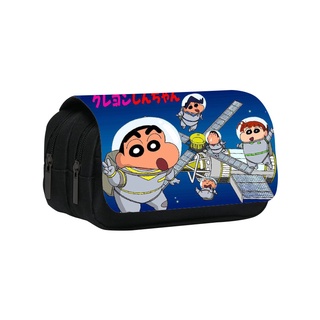 YT2 Crayon Shin-chan hộp đựng bút chì sinh viên in hình dung tích lớn hai lớp túi đựng bút văn phòng phẩm TY2