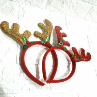 Bờm noel sừng tuần lộc có 2 màu cho bé