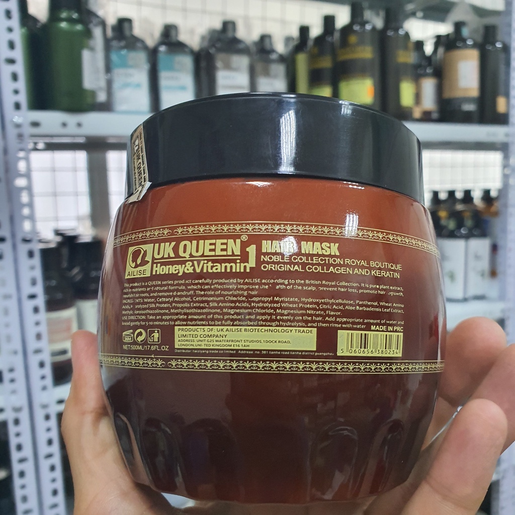 Dầu gội dầu xả UK QUEEN Hone&Vitamin phục hồi chống rụng tóc hương thơm nước hoa cặp 800ml