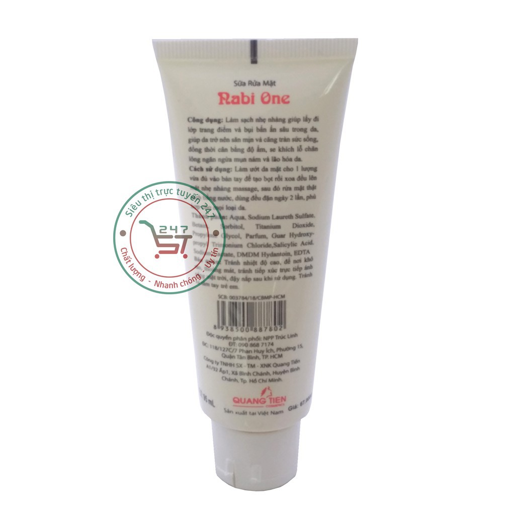 Sữa rửa mặt Nabi One Dâu Tây Sữa Ong Chúa 95ml (Trắng) giá rẻ