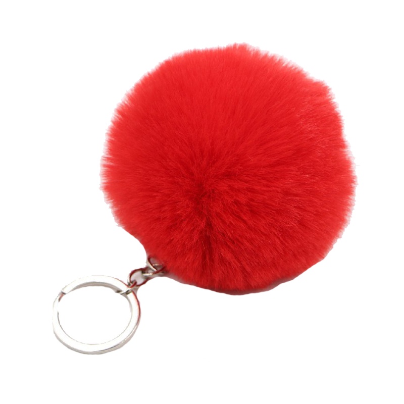 Ppy Lông Tơ Giả Pom Pom Móc Khóa Sang Trọng Móc Khóa Túi Nữ Mặt Dây Chuyền Trang Sức